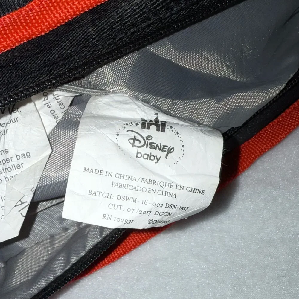 Baby Disney Minnie Mouse Black and Red Diaper Bag Tote Bag Carry All